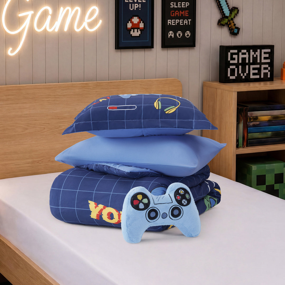 Game Comforter Set - Navy