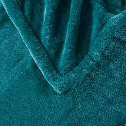 Plush Heated Throw - Teal
