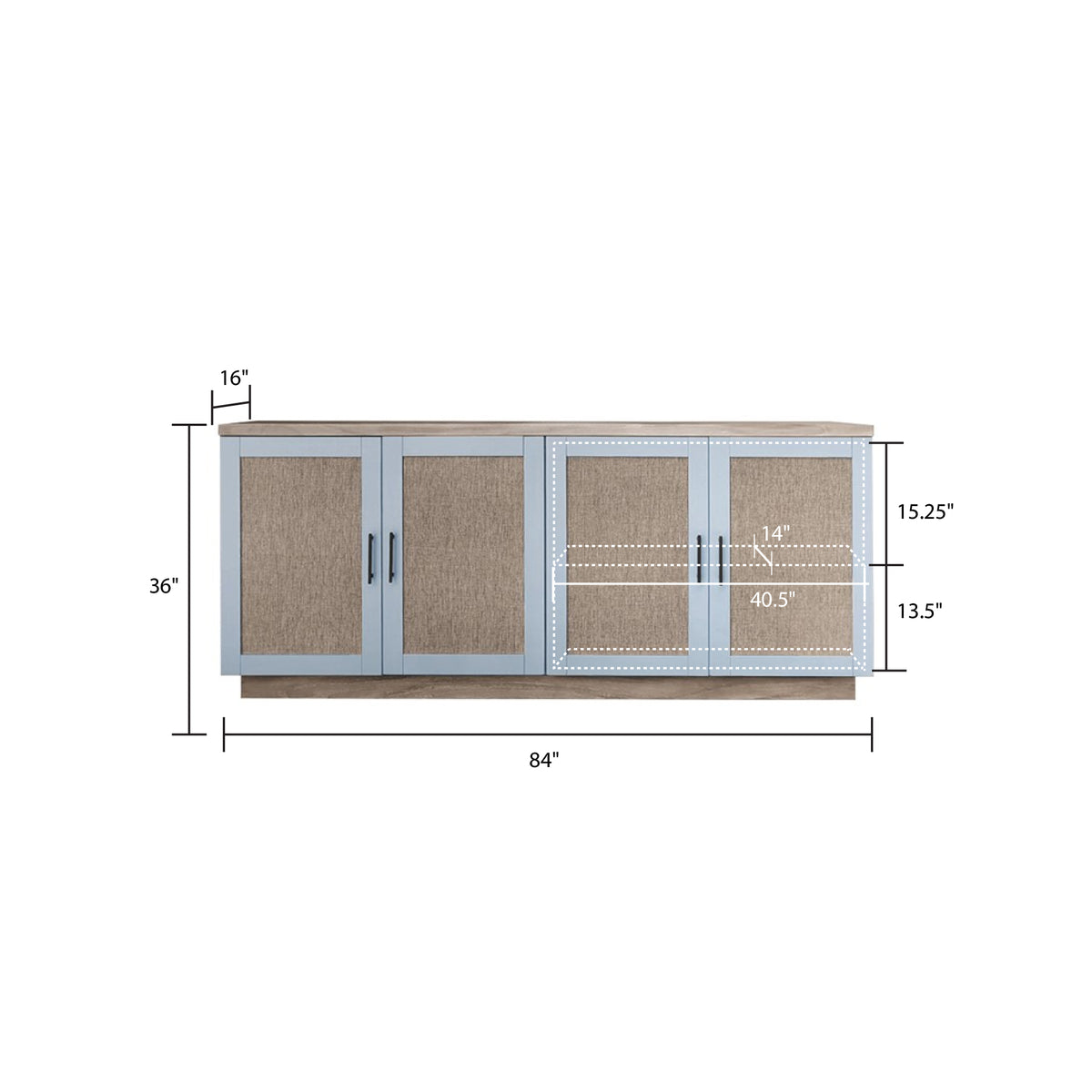 Mattie Accent Cabinet - Wheat/Grey