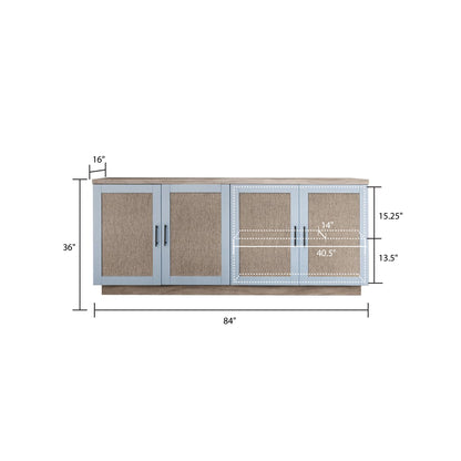 Mattie Accent Cabinet - Wheat/Grey