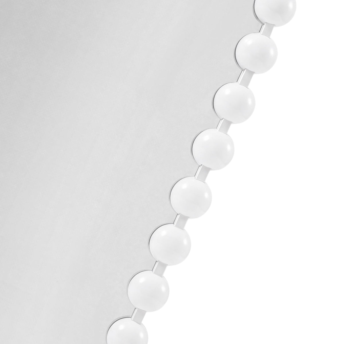Marlowe 24X36 Arch Beaded Wall Mirror - White