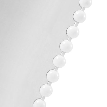 Marlowe 24X36 Arch Beaded Wall Mirror - White