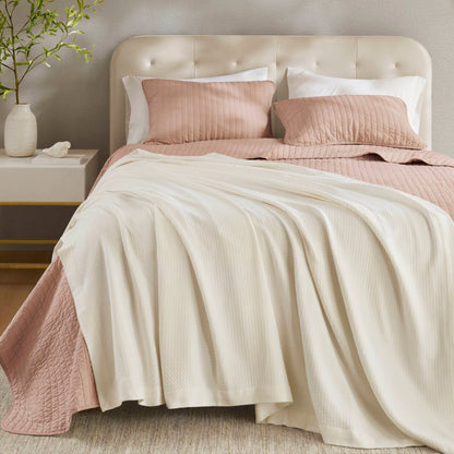 100% Certified Egyptian Cotton Blanket - Ivory