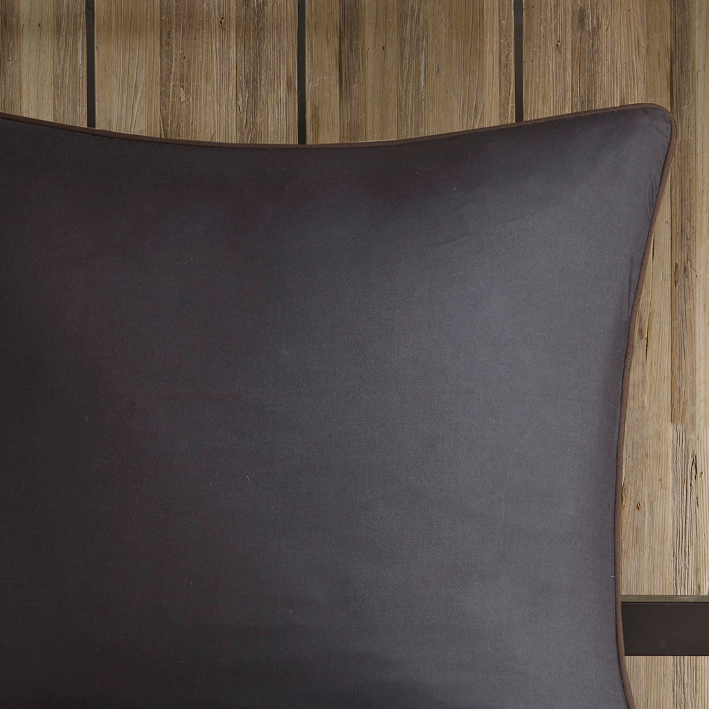 Bitter Creek Oversized Comforter Set - Grey/Brown