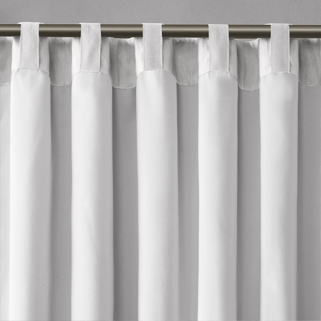 Andora Faux Silk Embroidered Window Valance - White