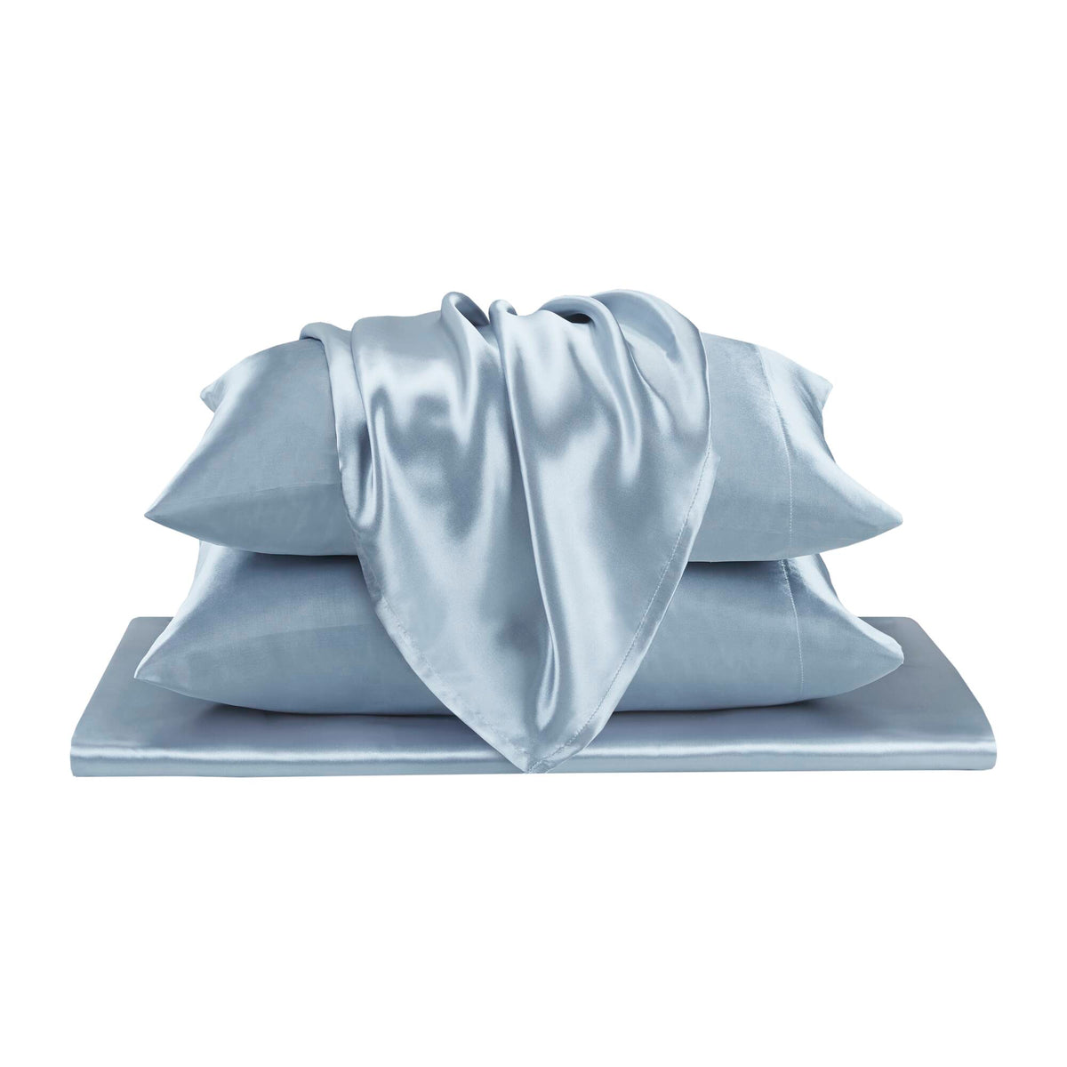 Satin Luxury Sheet Set - Blue