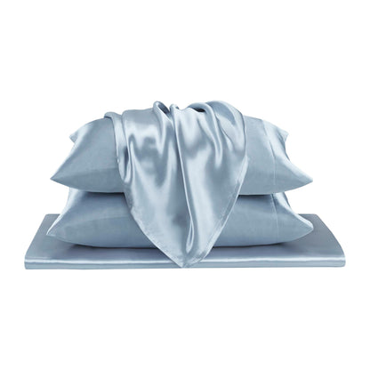 Satin Luxury Sheet Set - Blue