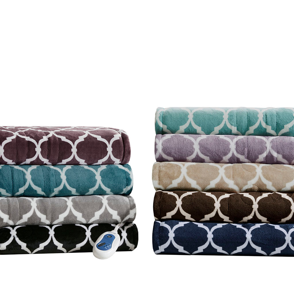 Heated Ogee Throw - Grey