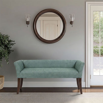 Welburn Upholstered Bench - Dusty Aqua