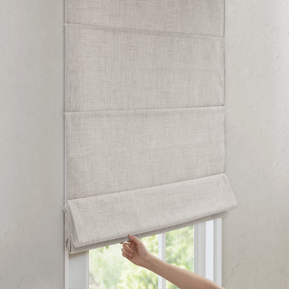 Mira Cordless Roman Shade - Oatmeal