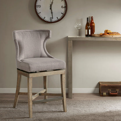 Carson Counter Stool With Swivel Seat - Light Grey