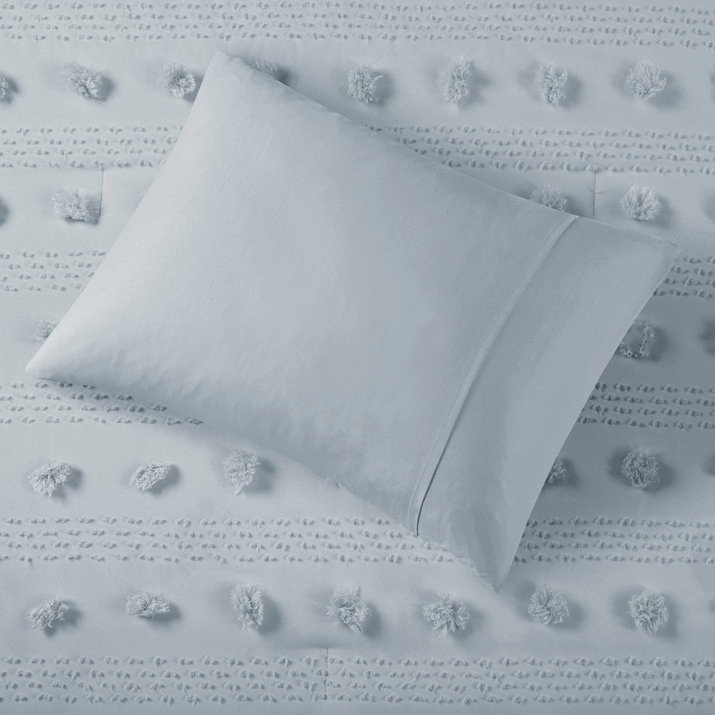 Lucy Clip Jacquard Comforter Set - Blue