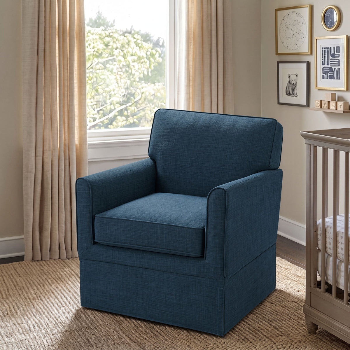 Paula Accent Armchair - Navy
