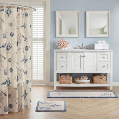 Bayside Cotton Tufted Rug - Blue