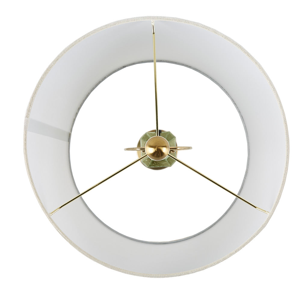 Zirconia Faceted Glass Table Lamp - Green