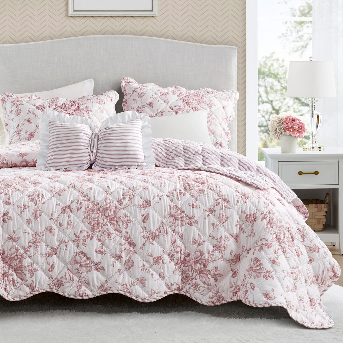 Adele Quilt Set - Pink