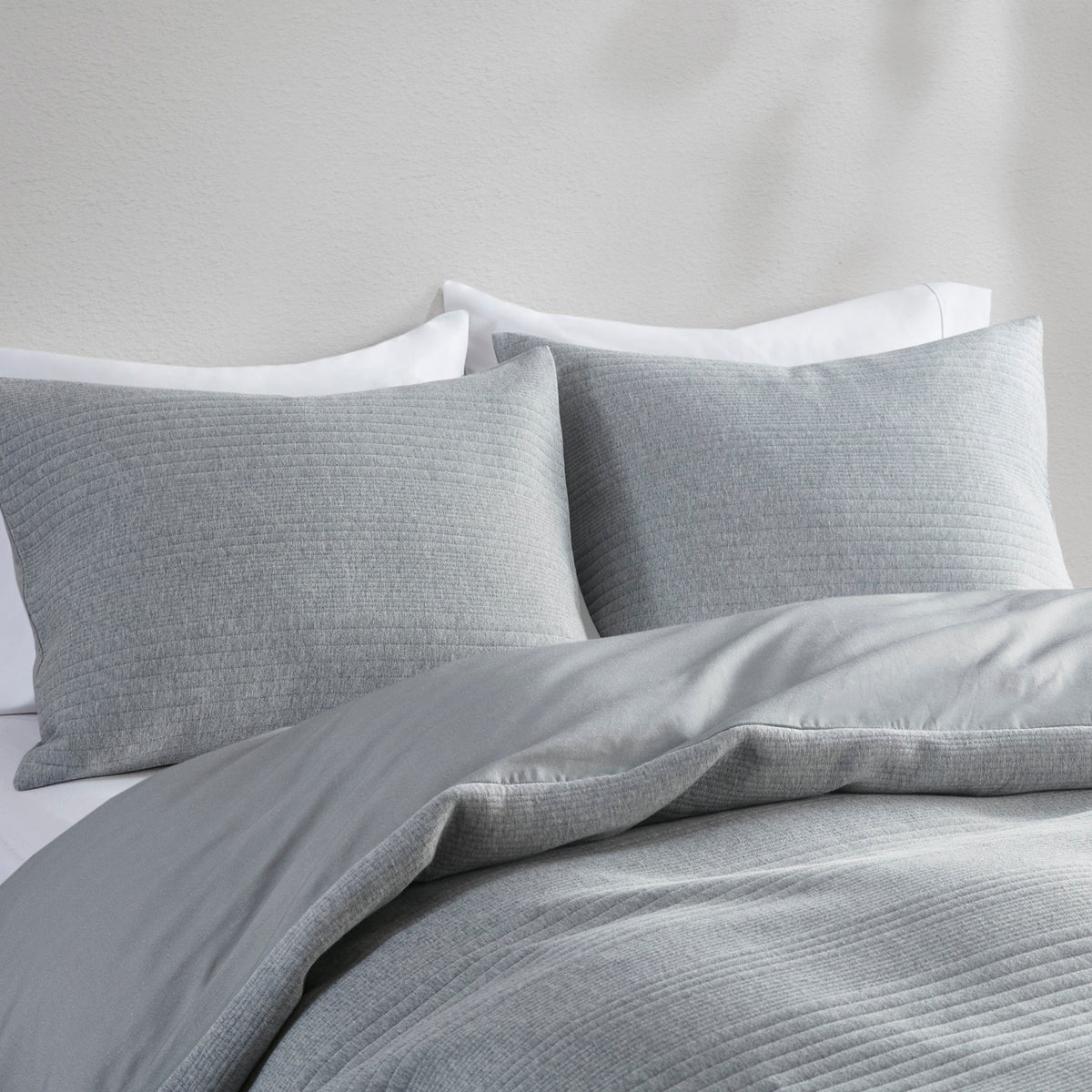 Ellis 3 Piece Duvet Set - Heathered Gray