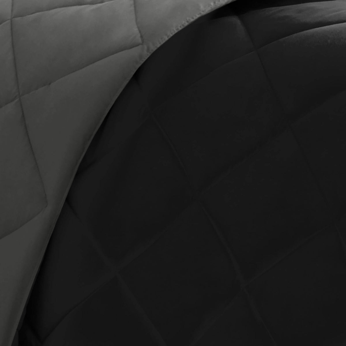 Larkspur 3M Scotchgard Reversible Down Alt Comforter Set - Black/Grey