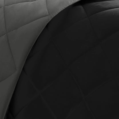 Larkspur 3M Scotchgard Reversible Down Alt Comforter Set - Black/Grey