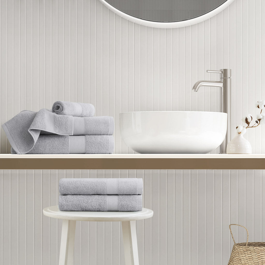 Premium Turkish Cotton 500GSM Plush Towel Set - Light Grey