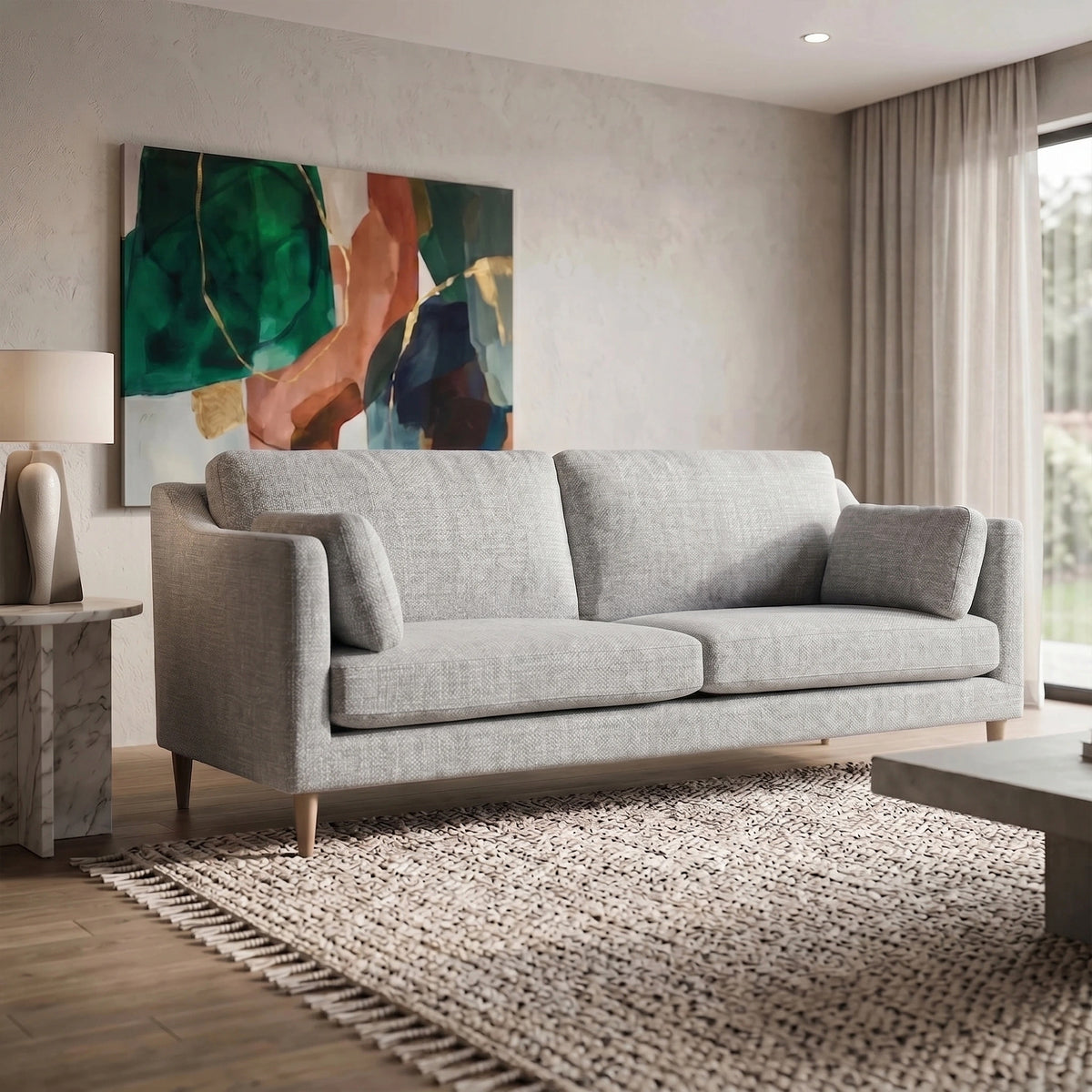 Gabriella Dining Bench Sofa - Med Grey