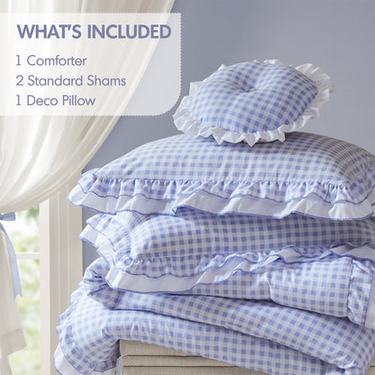 Rowena Comforter Set - Blue