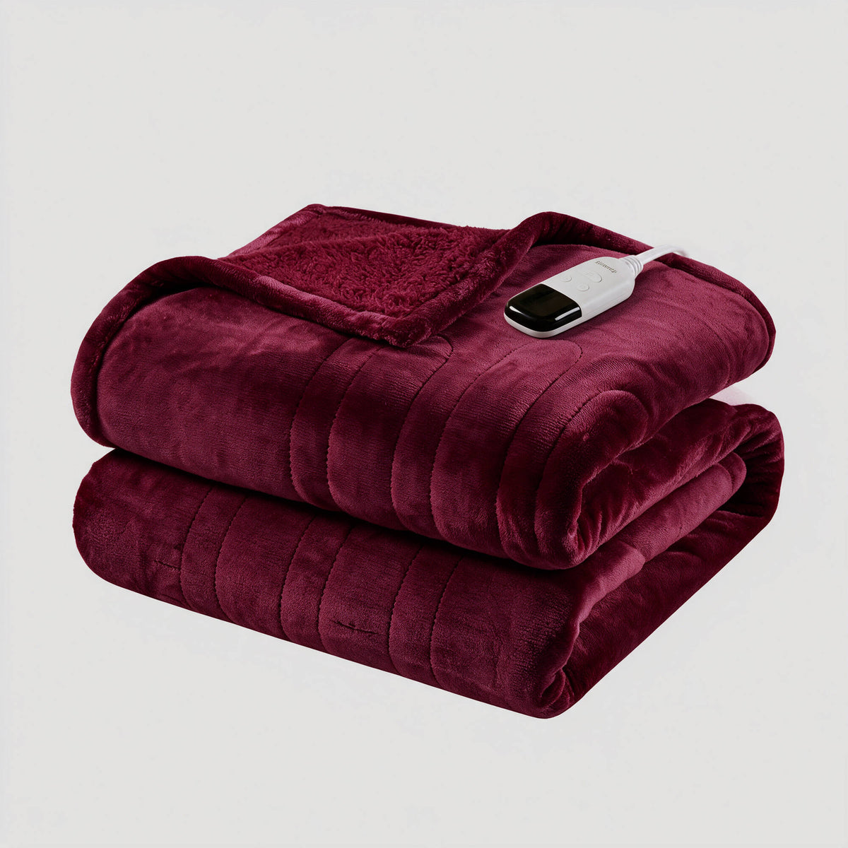 Heated Microlight to Berber Throw - Red