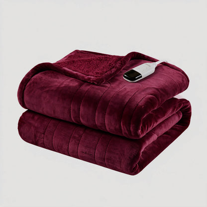 Heated Microlight to Berber Throw - Red