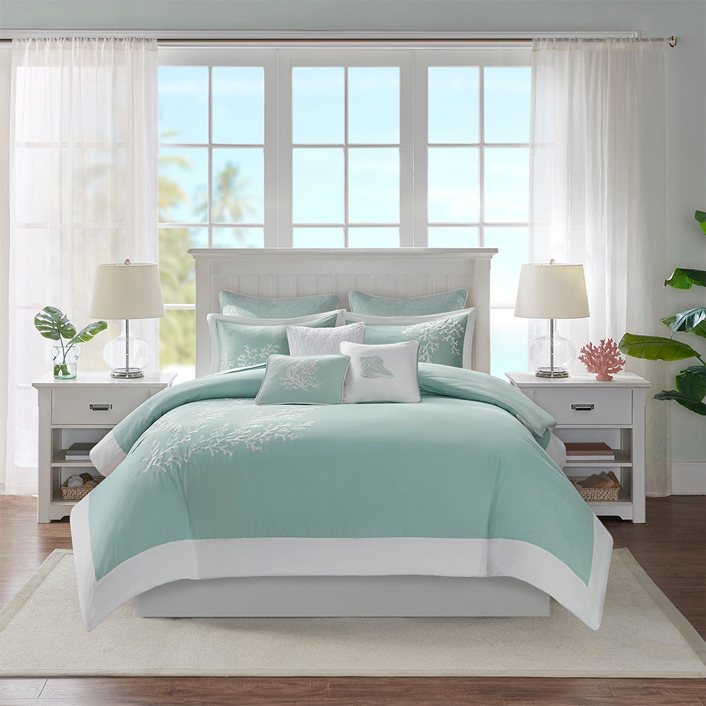Coastline Euro Sham - Aqua