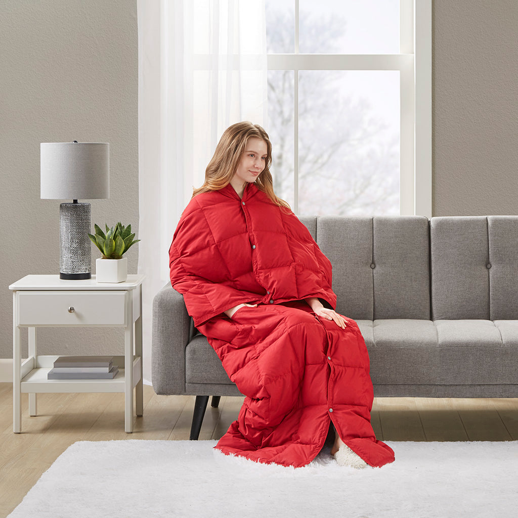 Hadly Wearable Multipurpose Throw - Red