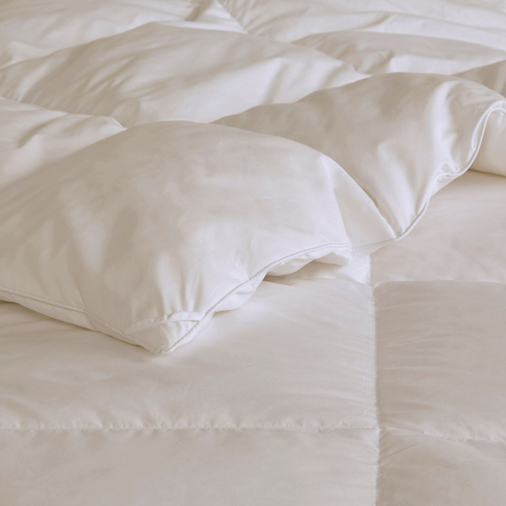 Heavy Warmth Goose Feather and Down Oversize Comforter - Cream