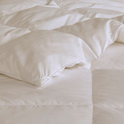 Heavy Warmth Goose Feather and Down Oversize Comforter - Cream