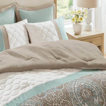 Shawnee 8 Piece Comforter Set - Seafoam