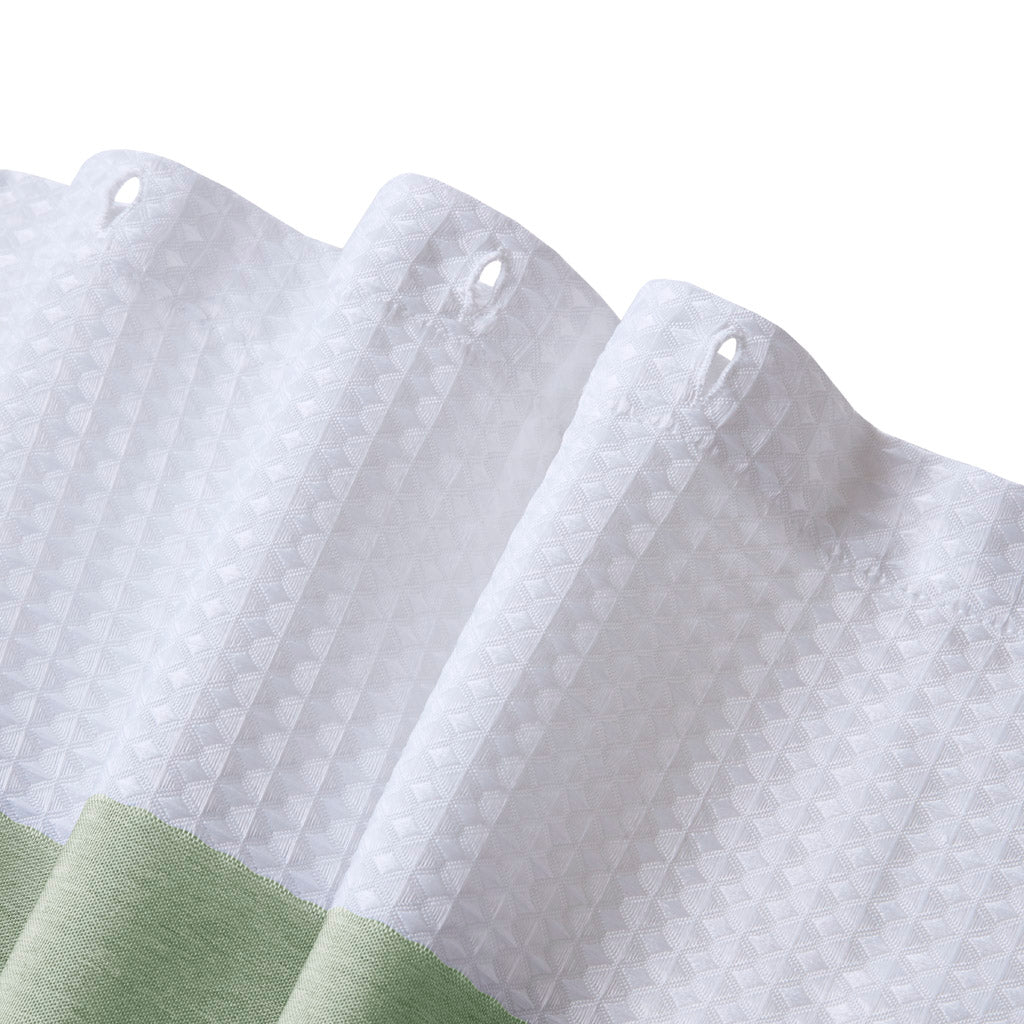 Spa Waffle Shower Curtain with 3M Treatment - Sage Green