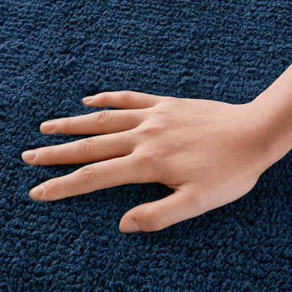 Splendor 100% Cotton Tufted 3000 GSM Reversible Bath Rug - Navy