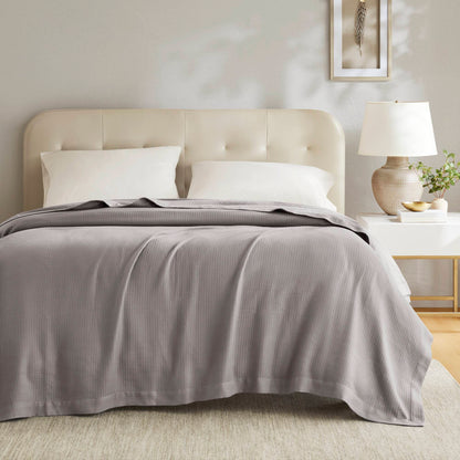 100% Certified Egyptian Cotton Blanket - Grey
