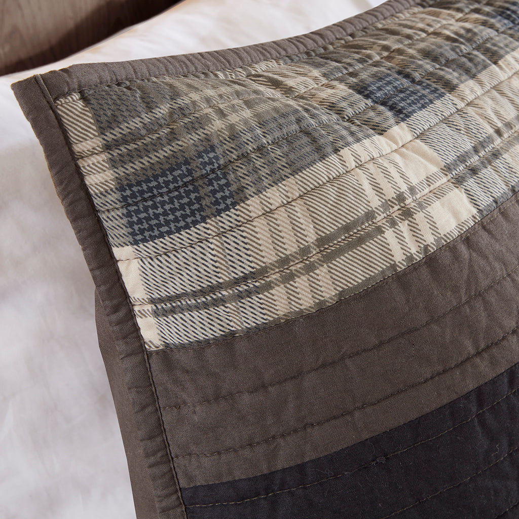 Winter Plains 100% Cotton Oversized Quilt Mini Set - Taupe