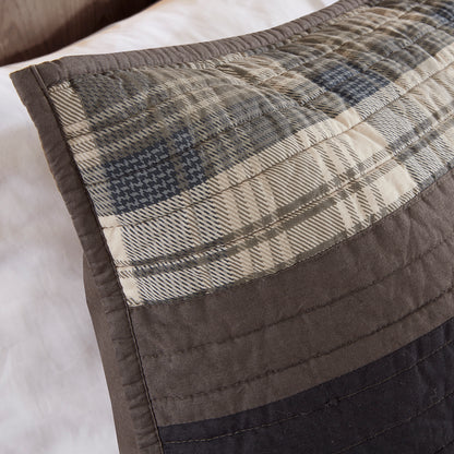 Winter Plains 100% Cotton Oversized Quilt Mini Set - Taupe