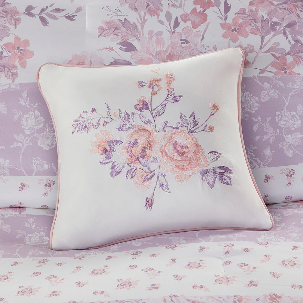 Oliena Floral Paisley Comforter Set - Pink