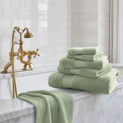 Turkish Cotton 6 Piece Bath Towel Set - Eucalyptus