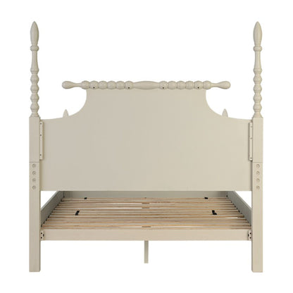Beckett Turned Wood Spindle Bed - Antique Cream