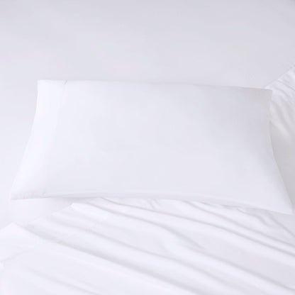 Microfiber Sheet Set with Side Storage Pockets - White