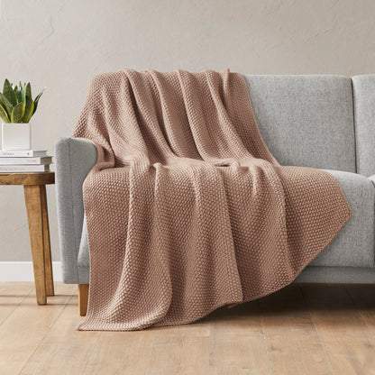 Bree Knit Throw - Brown