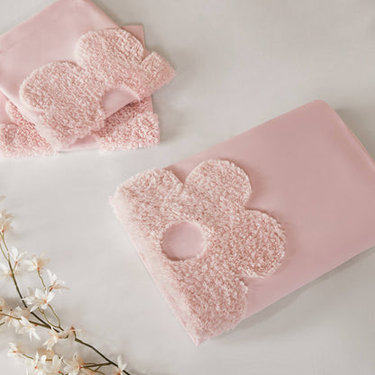 Gracie Floral Reversible Tufted Chenille Duvet Cover Set - Pink