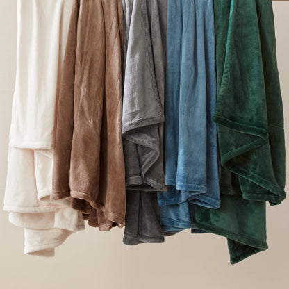 Plush Heated Throw - Ivory
