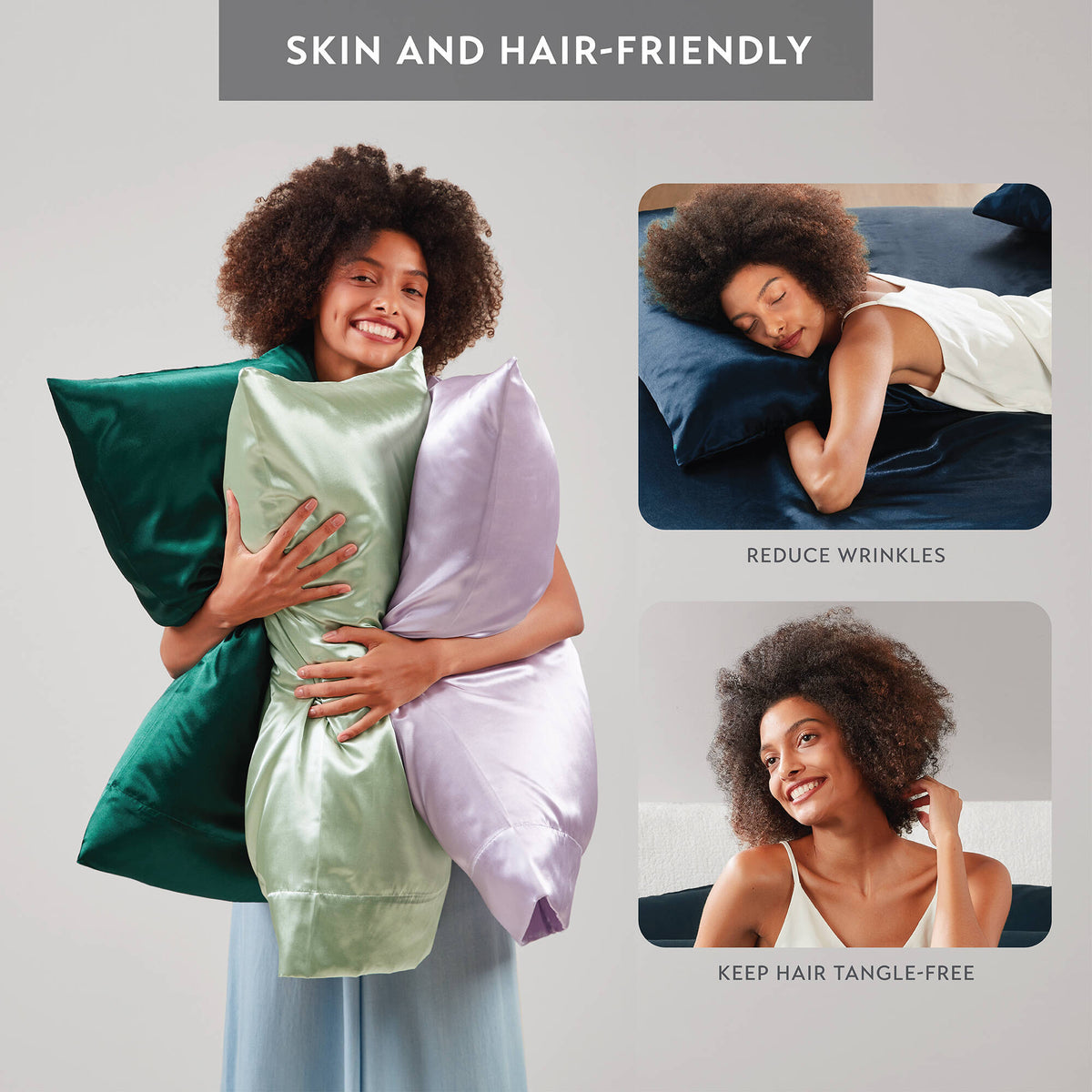 Satin Luxury 2 PC Pillowcases - Midnight Blue