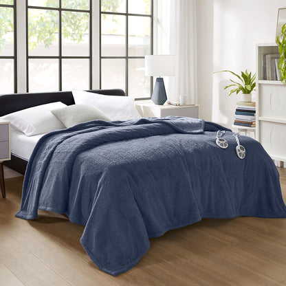 Dream Soft Heated Blanket - Navy