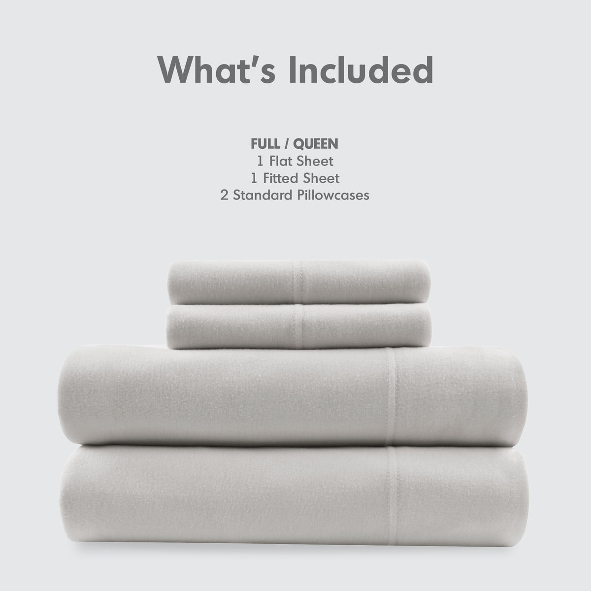 Cotton Blend Jersey Knit All Season Sheet Set - Grey