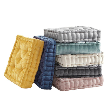 Azza Poly Chenille Square Floor Pillow Cushion Compress Pack - Aqua