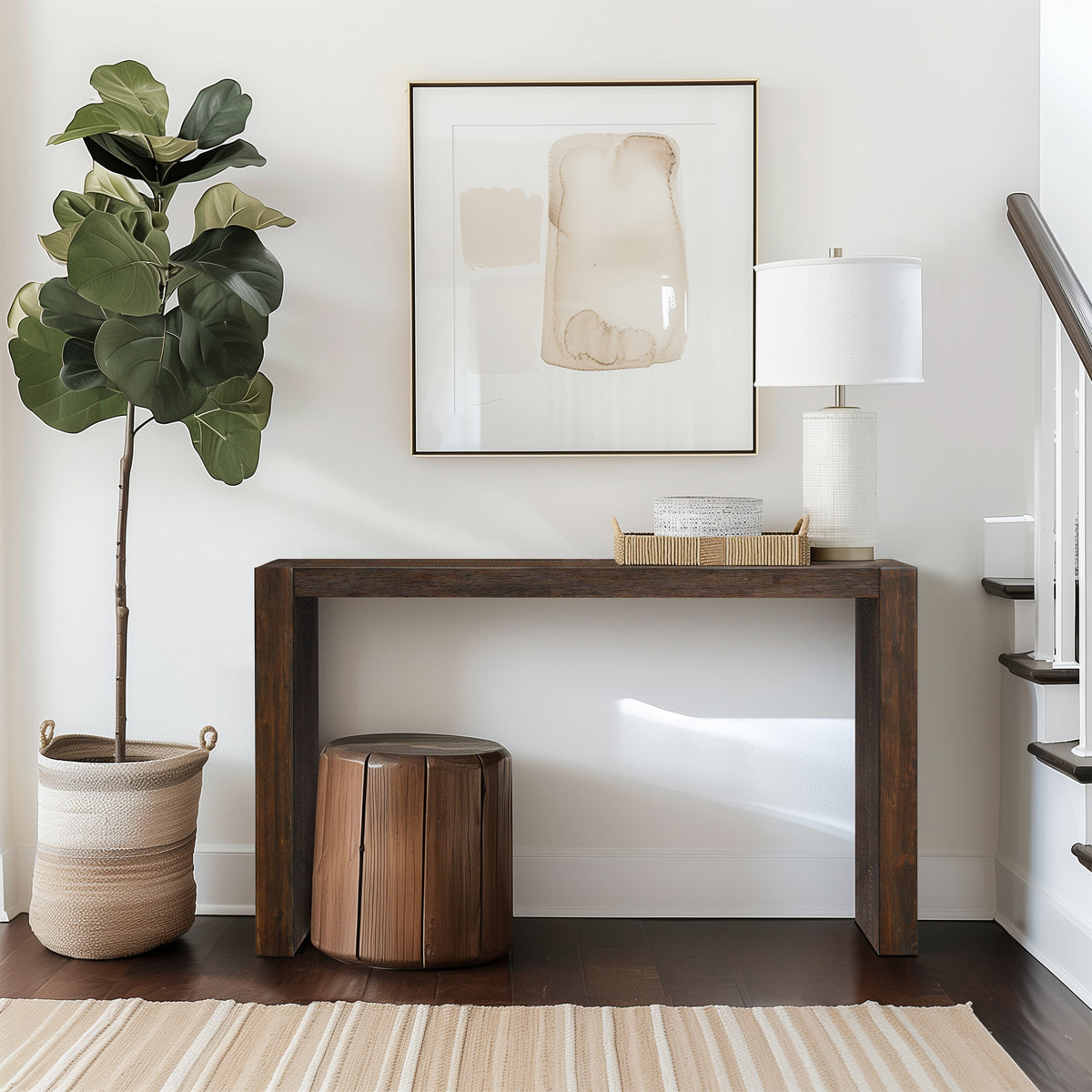 Monterey Counter-Height Wood Console Table (54"W) - Brown
